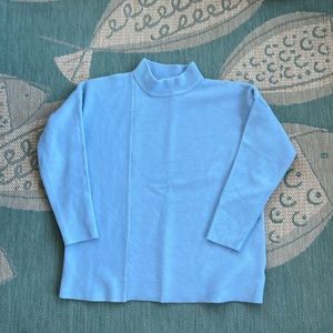 Light blue mock turtleneck sweater